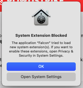 System Extension Blocked popup screenshot